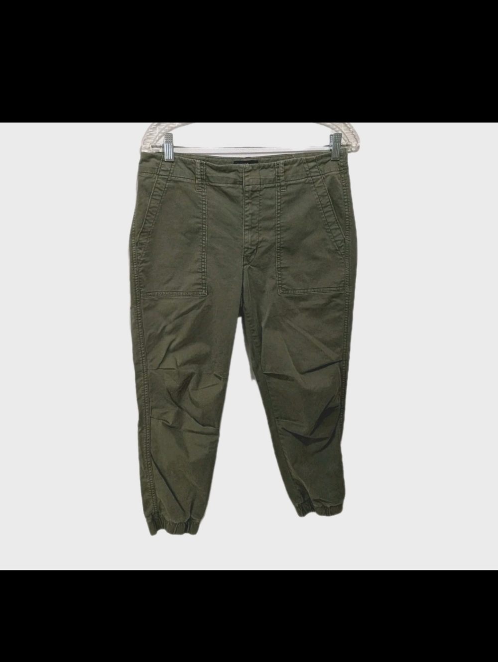American Eagle Outfitters Khaki Joggers 4 Short Green 90s Grunge Army #2400